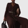 Leren riem met kettingdetails