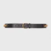 Leren riem met kettingdetails
