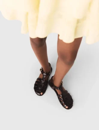 Leren sandalen met meerdere bandjes