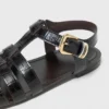 Leren sandalen met meerdere bandjes