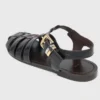 Leren sandalen met meerdere bandjes