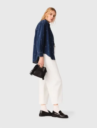 Leren tas met kettingriem