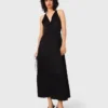 Luchtige maxi-jurk met gevlochten rug