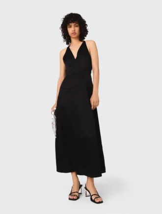Luchtige maxi-jurk met gevlochten rug