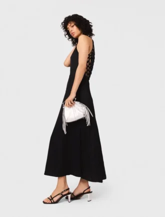 Luchtige maxi-jurk met gevlochten rug