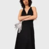 Luchtige maxi-jurk met gevlochten rug