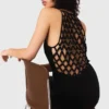 Luchtige maxi-jurk met gevlochten rug