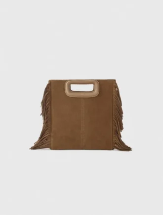M Bag met franjes van suède