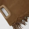 M Bag met franjes van suède