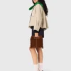 M Bag van suède met stiksels