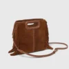 M Bag van suède met stiksels