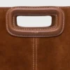 M Bag van suède met stiksels