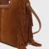 M Bag van suède met stiksels