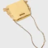 M Mini-tas van mat craquelé leer