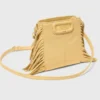 M Mini-tas van mat craquelé leer