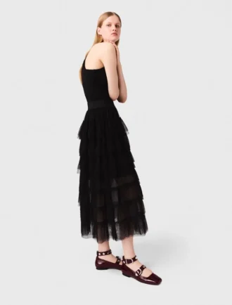 Mary Jane-ballerina’s van leer met studs