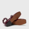 Mary Jane-ballerina’s van leer met studs