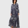 Maxi-jurk met bandana-print