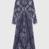 Maxi-jurk met bandana-print