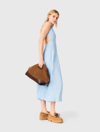 Maxi-jurk met open rug