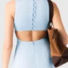 Maxi-jurk met open rug