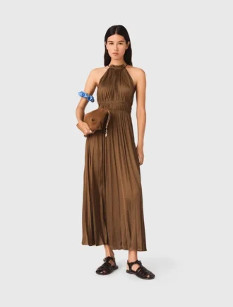 Maxi-jurk met plooien