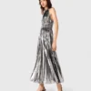 Maxi-jurk met plooien