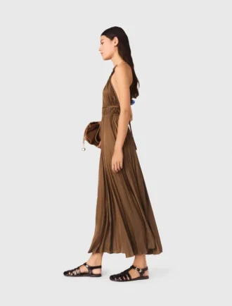 Maxi-jurk met plooien