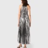 Maxi-jurk met plooien