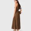 Maxi-jurk met plooien
