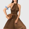 Maxi-jurk met plooien