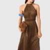 Maxi-jurk met plooien