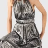 Maxi-jurk met plooien