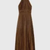 Maxi-jurk met plooien