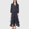 Maxi-jurk met ruches
