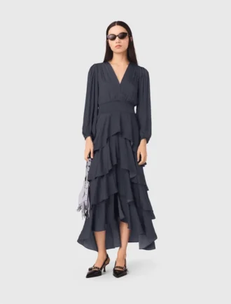 Maxi-jurk met ruches