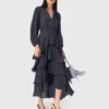 Maxi-jurk met ruches