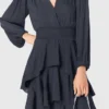 Maxi-jurk met ruches