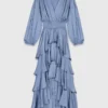 Maxi-jurk met ruches