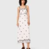 Maxi-jurk met uitgesneden details en borduursels