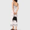 Maxi-jurk met uitgesneden details en borduursels