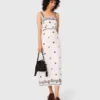 Maxi-jurk met uitgesneden details en borduursels