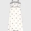 Maxi-jurk met uitgesneden details en borduursels