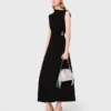 Maxi-jurk met uitsnijding in de taille