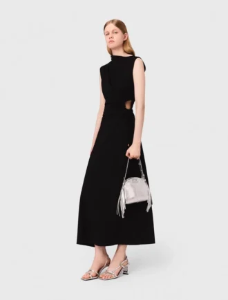Maxi-jurk met uitsnijding in de taille