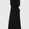 Maxi-jurk met uitsnijding in de taille