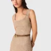 Maxi-jurk van gebreide stof met strass