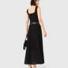 Maxi-jurk van gebreide stof met strass