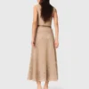 Maxi-jurk van gebreide stof met strass