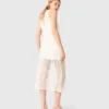 Maxi-jurk van gehaakt materiaal met strass